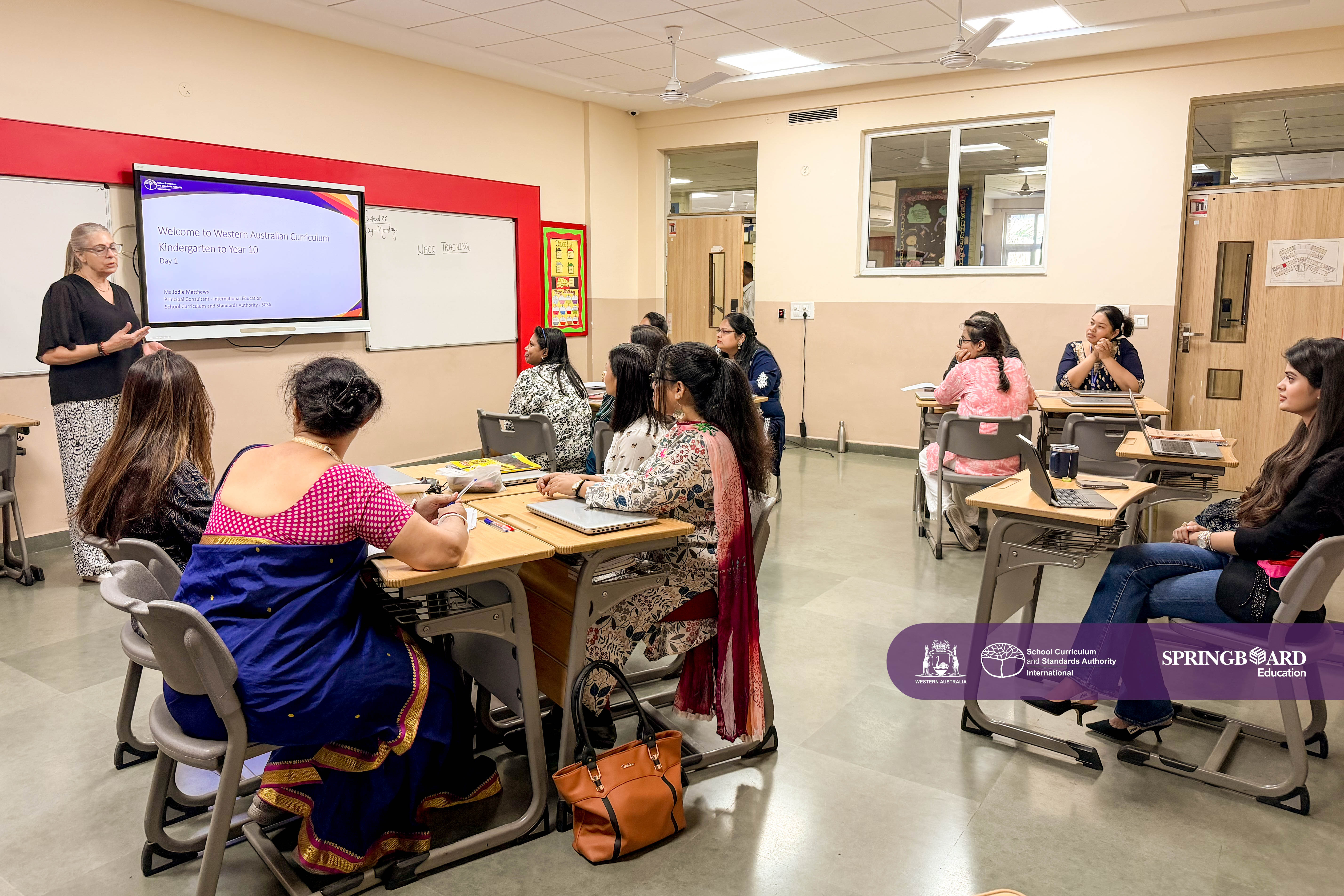 Professional development session for international school teachers